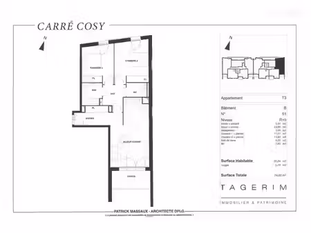 location appartement 3 pièces 67 m² à cenon (33150)