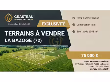terrain constructible neuf à vendre