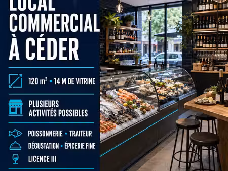 poissonnerie entièrement équipée – local commercial de 120