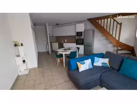 loue duplex 2 pièces avec balcon proche gare rer c - meublé - 40m²