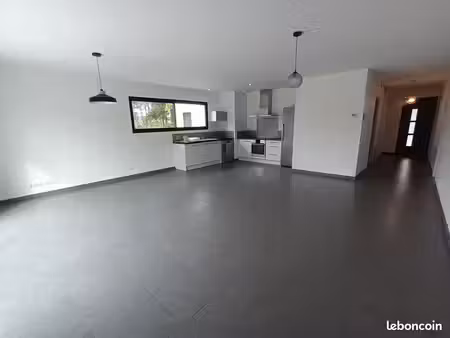 maison individuelle avec garage et jardin arboré et clôturé