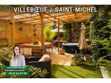 maison de ville st etienne villeboeuf avec terrasse de 70m2 + 2 garages