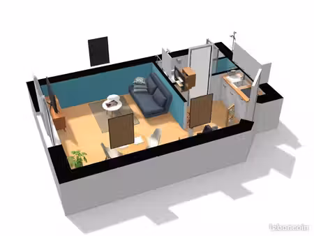 location studio meublé dans le quartier venoix- beaulieu