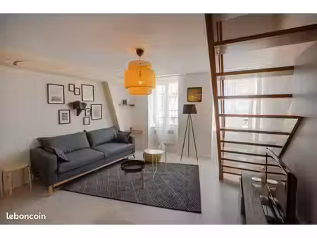 appartement t2 duplex meublé de 37 m² - centre ville / marché