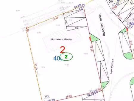 terrain 400 m² frais réduit  soumis tva