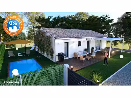 projet de construction d'une maison 62 m² avec terrain à campagnan (34)
