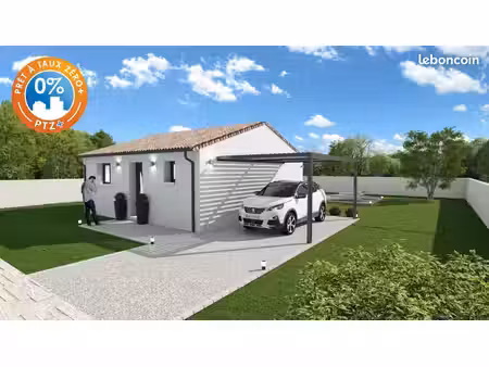 projet de construction d'une maison 50 m² avec terrain à claret (34)