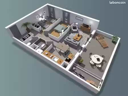 appartement t3 avec terrasse et place de parking