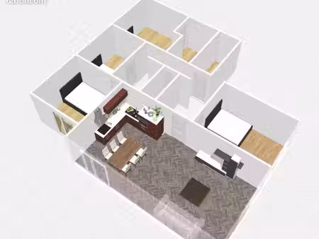 appartement t5 en rez-de-chaussée – 4 chambres