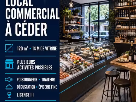 local commercial  poissonnerie 120 m² capbreton