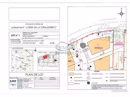 terrain 599 m² besne