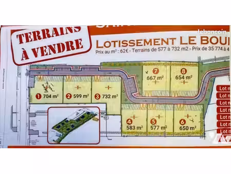 terrain 704 m² st jacques de nehou