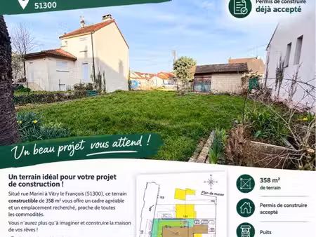 terrain à bâtir 358 m² – vitry-le-françois (51300)