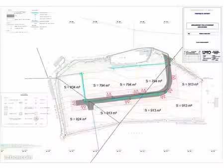 terrain 830 m² tocqueville