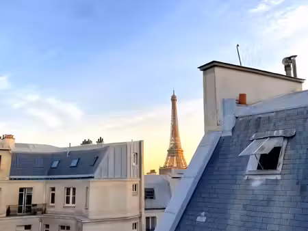 av marceau / pont de l'alma. 2 pièces de 27m² au sol. vue tour eiffel
