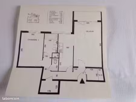 appartement f2 avec parking sécurisé