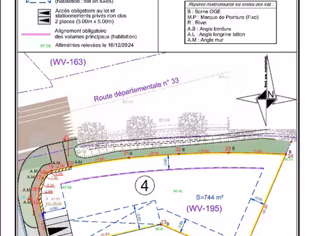 terrain à vendre de 744 00 m² alignan du vent (34)
