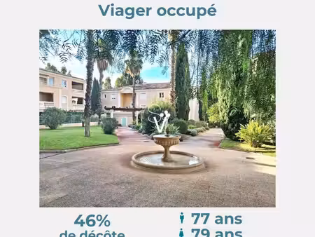 viager occupé - appartement t4 de 102 m2 avec terrasse  parking et garage fermé - monsieur