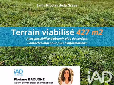 vente terrain à bâtir 427 m²