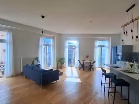 appartement 1ch  cuisine équipée  parquet  quartier dansaert
