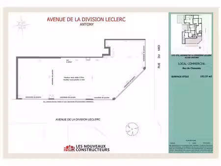 vente commerce 132m²