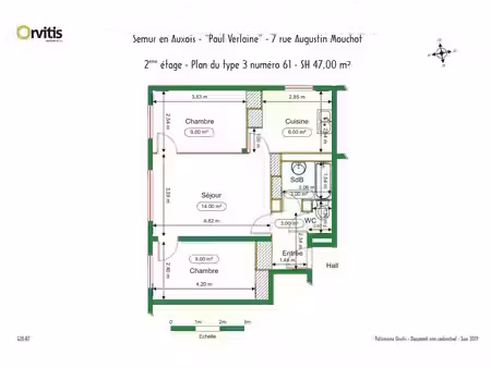 a louer - appartement de t3 à semur en auxois