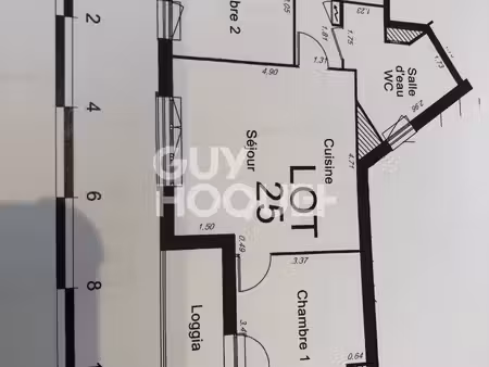 appartement le chesnay rocquencourt 3 pièce(s) 55.70 m2