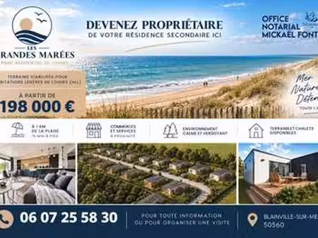 vente terrain à blainville-sur-mer (50560) : à vendre / 48m² blainville-sur-mer