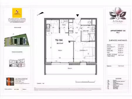 vente appartement 2 pièces 48.6 m² à guilers (29820)  211 120 €