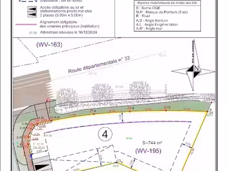 vente terrain 744 m² à alignan-du-vent (34290)  155 500 €