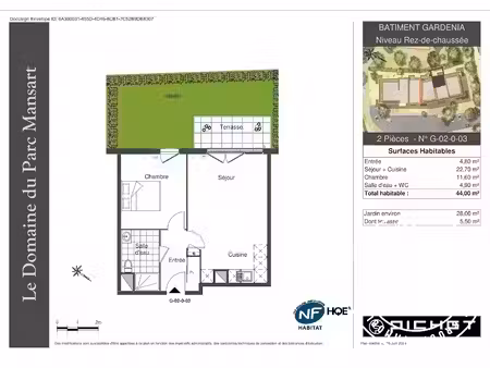 location appartement 2 pièces 44 m² à plaisir (78370)  890 €