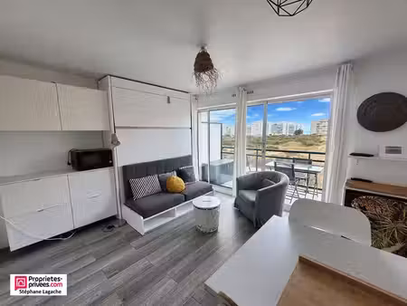 appartement hardelot plage studio cabine 23 m2 avec vue mer et terrasse