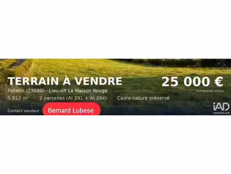 vente terrain 5 813 m²