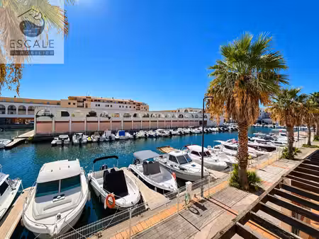 vente type 2 vue marina aux quilles a sete