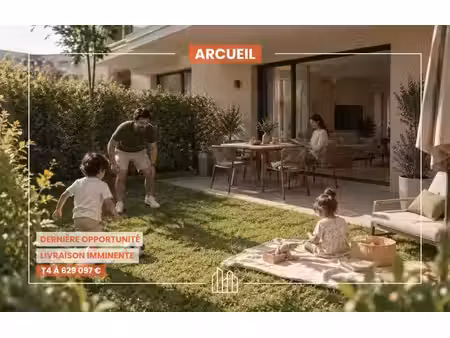 vente appartement neuf 4 pièces 92m2 arcueil - 629097 € - surface privée