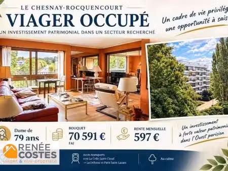 viager occupé - f78 ans - le chesnay (78150)