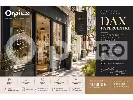 location commerce dax 40100 105m²