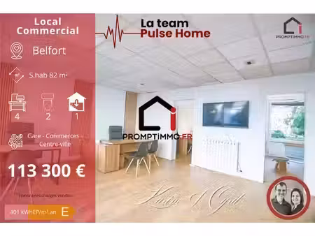 vente locaux professionnels 4 pièces 82 m² à belfort (90000)  113 300 €