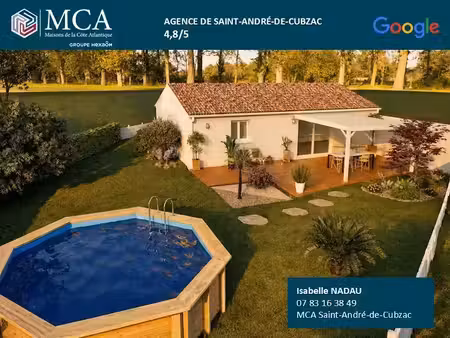 vente maison neuve 4 pièces 85 m² à saint-laurent-d'arce (33240)  228 000 €