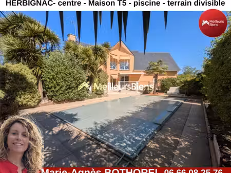 magnifique maison en plein cœur d'herbignac - piscine- 5 chambres - grand terrain divisibl