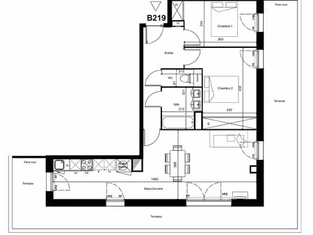 dernier etage et grannde terrasse