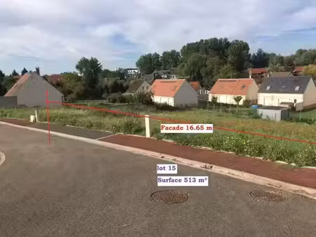 vente terrain à batir 513 m² à noyon (60400)  50 000 €
