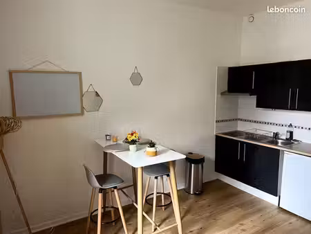 studio meublé 25 m² rénové – centre historique de monségur
