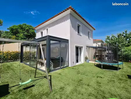 st roman  nice ouest – maison individuelle 4p avec jardin  double garage et piscine dans l