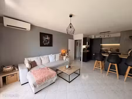 ? juan-les-pins – dulys / bijou plage – 2 pièces 43 m² + terrasse 8 m² + box 16m2