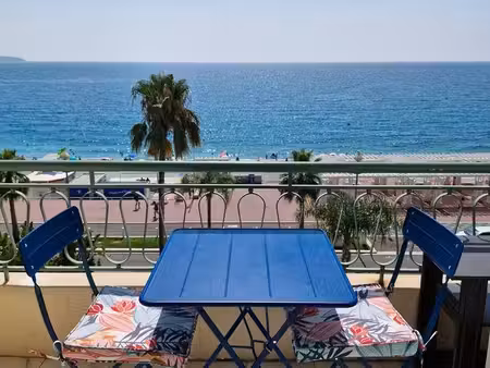 nice carras – promenade des anglais – t2 vue mer – 37 m² + balcon – 350 000