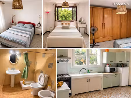 loue le rdc 3 pièces meublés d'une maison