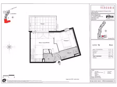 location appartement 2 pièces 40 m² à frejus (83600)  773 €