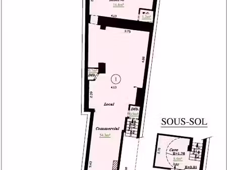 local 71.50 m² - avenue jean lolive