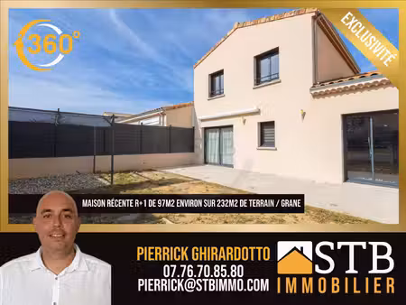 maison r+1 récente de 97m2 environ sur 232m2 de terrain avec pa